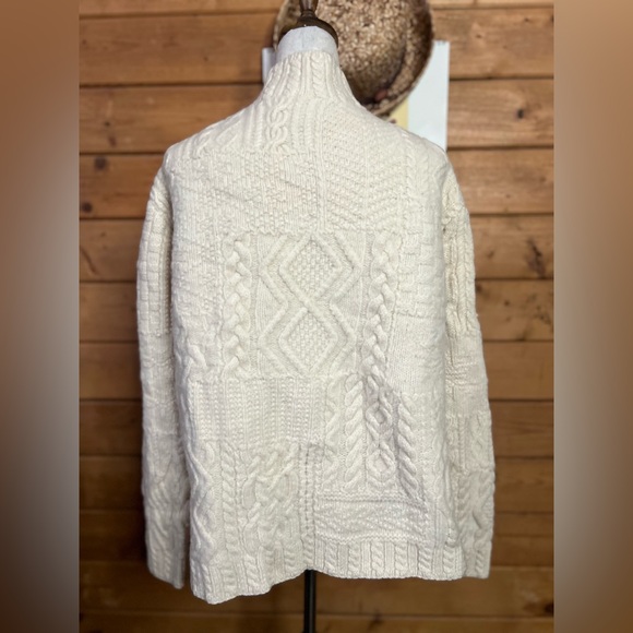 Ralph Lauren Ivory Cable Knit Cardigan - Picture 4 of 14